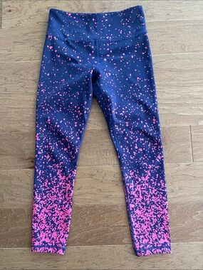 Zyia Active Navy Hot Pink Crop Ankle Leggings 6-8
